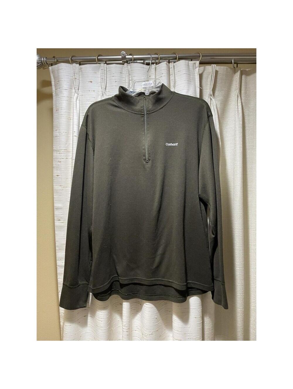 Women’s Carhartt Olive Green Pullover 1/4 Zip XL X-Large